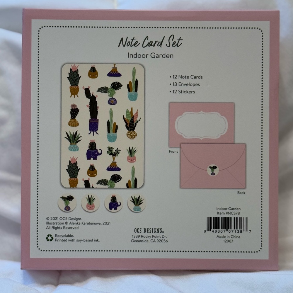 Indoor Garden Notecard Set